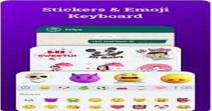 Bobble Keyboard colorful fonts preview on Android phone screen