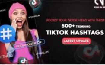 Screenshot showing TikTok Viral Hashtags Generator results with trending hashtag list and engagement analytics