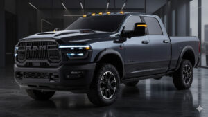 2026 Ram 3500 heavy-duty pickup truck on display